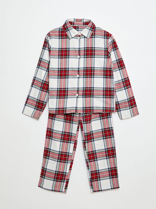 Conjunto de pijama comprido camisa + calças - 2 peças - Kiabi