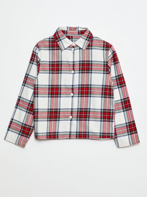 Conjunto de pijama comprido camisa + calças - 2 peças - Kiabi