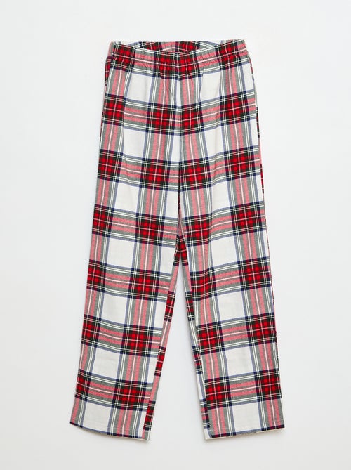 Conjunto de pijama comprido camisa + calças - 2 peças - Kiabi