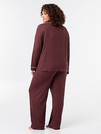 Conjunto de pijama comprido camisa + calças - 2 peças