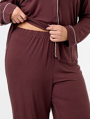 Conjunto de pijama comprido camisa + calças - 2 peças
