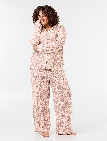 Conjunto de pijama comprido camisa + calças - 2 peças