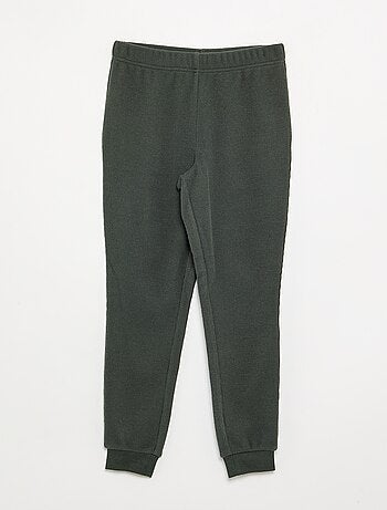 Conjunto de pijama comprido canelado - 2 peças