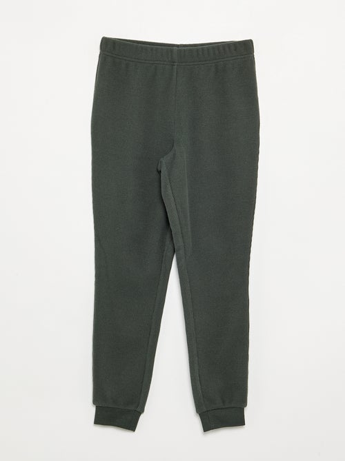 Conjunto de pijama comprido canelado - 2 peças - Kiabi Conjunto de pijama comprido canelado - 2 peças - Kiabi