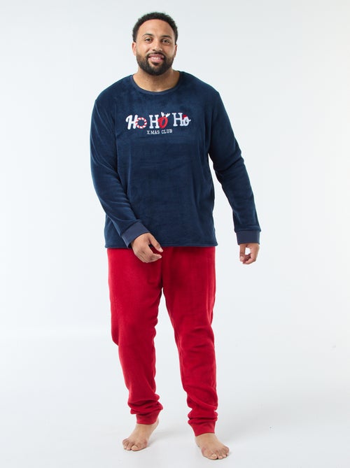 Conjunto de pijama comprido com espírito natalício - 2 peças - Kiabi