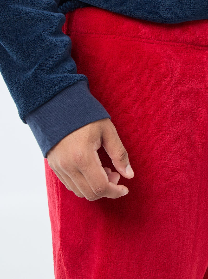 Conjunto de pijama comprido com espírito natalício - 2 peças Azul - Kiabi