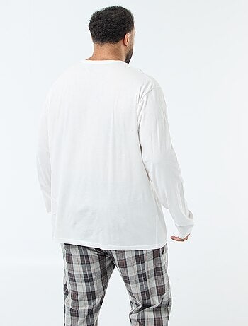 Conjunto de pijama comprido com espírito natalício - 2 peças