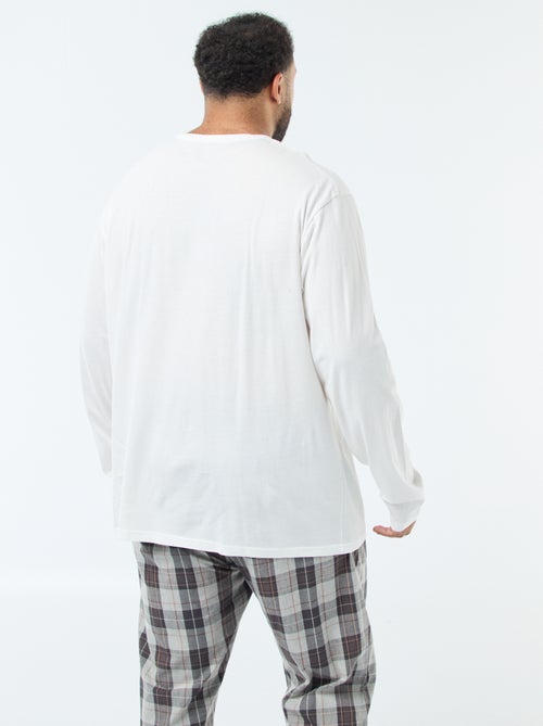 Conjunto de pijama comprido com espírito natalício - 2 peças - Kiabi