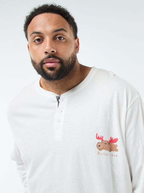 Conjunto de pijama comprido com espírito natalício - 2 peças - Kiabi