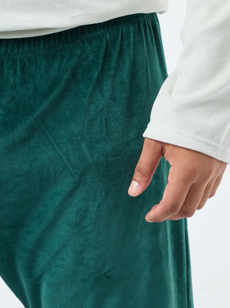 Conjunto de pijama comprido com espírito natalício - 2 peças Verde - Kiabi
