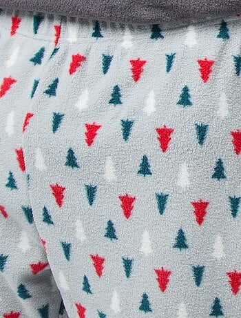 Conjunto de pijama comprido com estampado de Natal - 2 peças