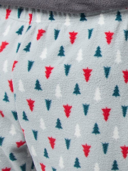 Conjunto de pijama comprido com estampado de Natal - 2 peças - Kiabi