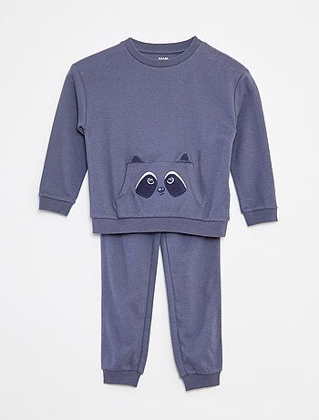 Conjunto de pijama comprido com t-shirt + calças - 2 peças