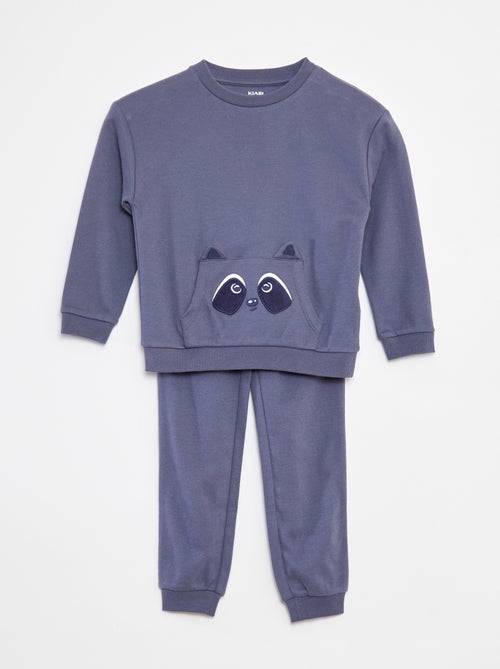 Conjunto de pijama comprido com t-shirt + calças - 2 peças - Kiabi