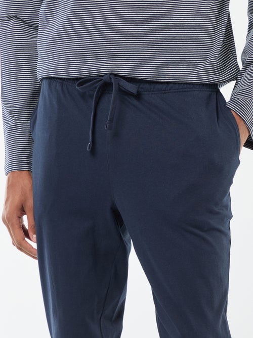 Conjunto de pijama comprido com t-shirt + calças - 2 peças - Kiabi