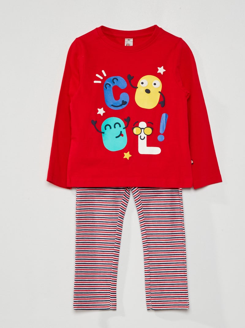 Conjunto de pijama comprido de fantasia Vermelho - Kiabi