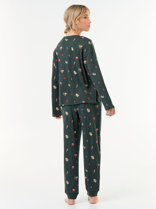 Conjunto de pijama comprido de Natal - 2 peças - Kiabi