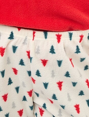Conjunto de pijama comprido de Natal em polar - 2 peças