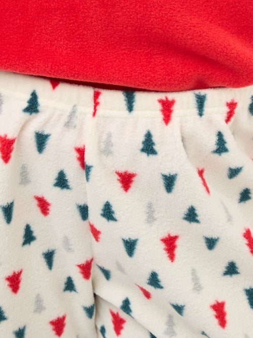 Conjunto de pijama comprido de Natal em polar - 2 peças - Kiabi