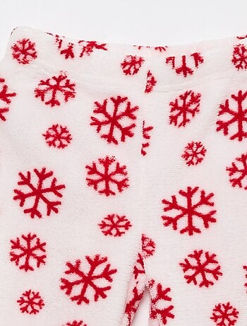 Conjunto de pijama comprido de Natal em polar 'Bluey' - 2 peças