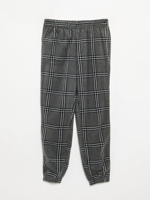 Conjunto de pijama comprido de polar - 2 peças - Kiabi