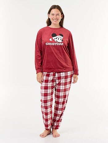 Conjunto de pijama comprido de polar 'Disney' 'Stitch' - 2 peças