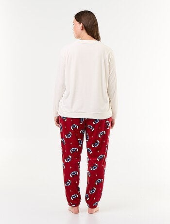 Conjunto de pijama comprido de polar 'Disney' 'Stitch' - 2 peças