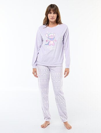 Conjunto de pijama comprido em veludo 'Pampan' 'Disney' - 2 peças