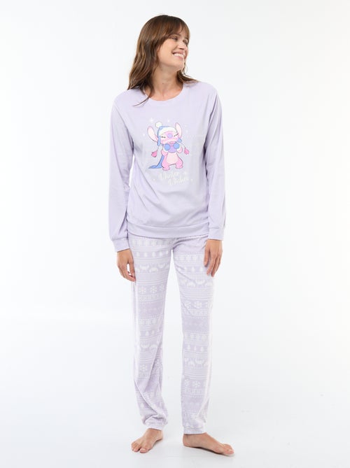 Conjunto de pijama comprido de veludo 'Pampan' 'Disney' - 2 peças - Kiabi