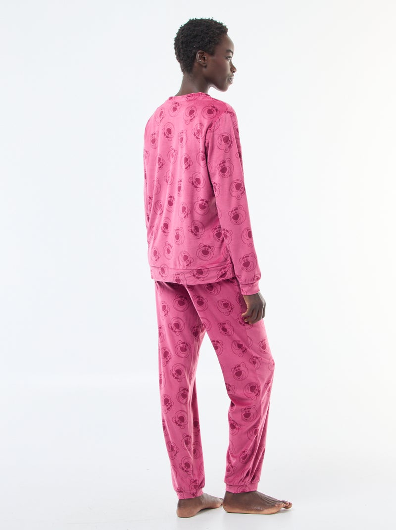 Conjunto de pijama comprido de veludo 'Stitch' 'Disney' - 2 peças Rosa - Kiabi