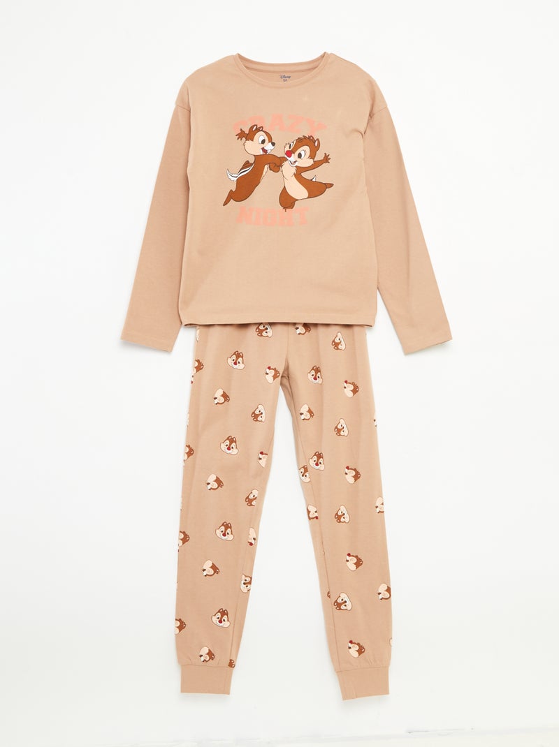 Conjunto de pijama comprido 'Disney' t-shirt + calças - 2 peças Bege - Kiabi