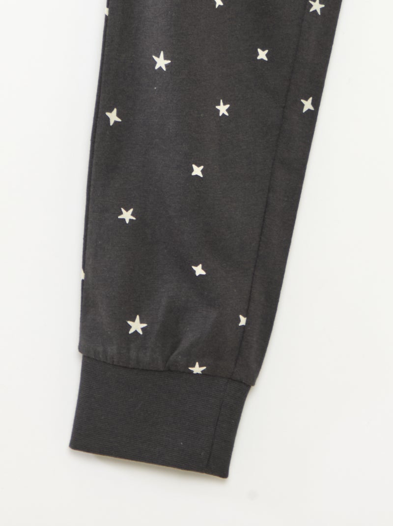 Conjunto de pijama comprido 'Disney' t-shirt + calças - 2 peças Preto - Kiabi