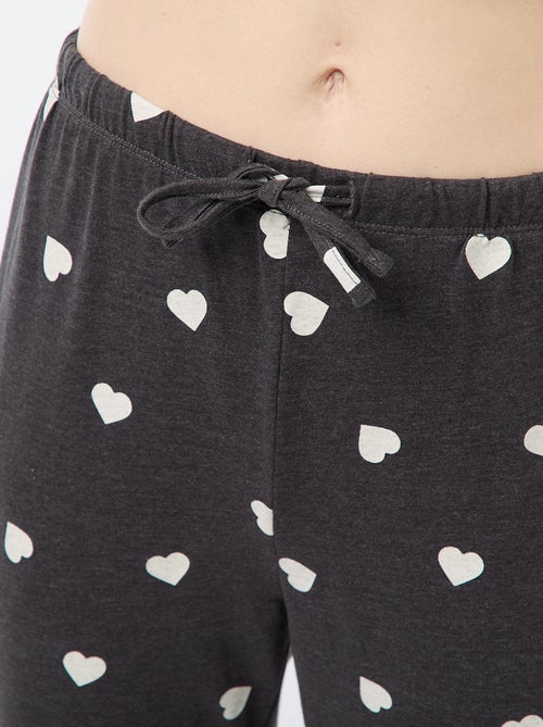 Conjunto de pijama comprido em algodão - 2 peças - Kiabi