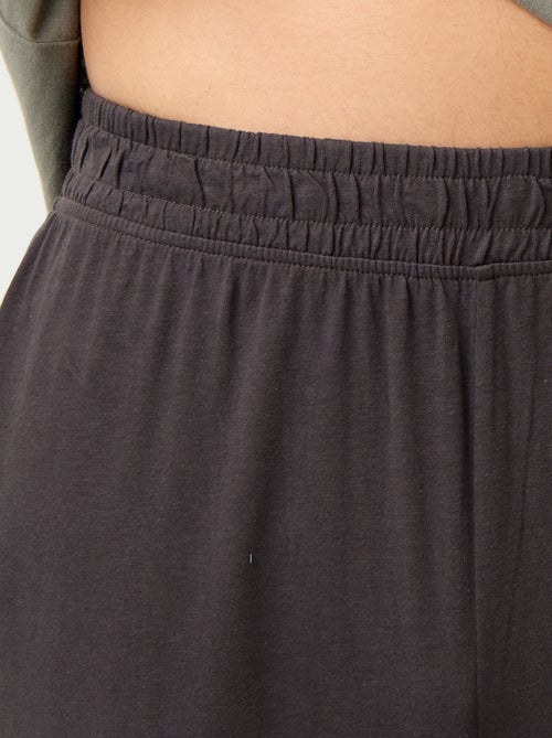 Conjunto de pijama comprido em jérsei - 2 peças - Kiabi Conjunto de pijama comprido em jérsei - 2 peças - Kiabi