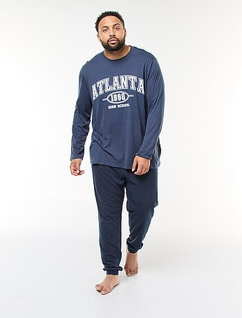 Conjunto de pijama comprido em jersey, t-shirt + calças - 2 peças