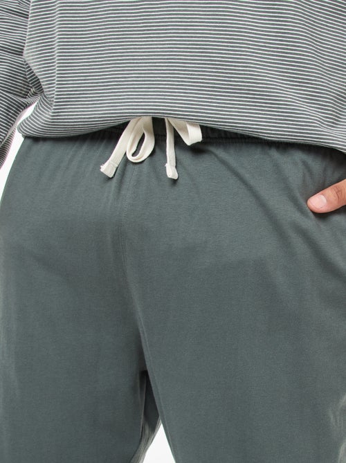 Conjunto de pijama comprido em jersey t-shirt + calças - 2 peças - Kiabi