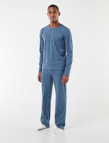 Conjunto de pijama comprido em malha - 2 peças