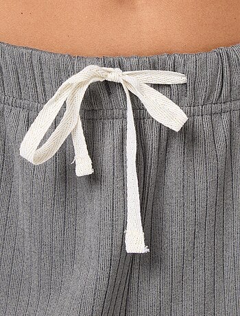 Conjunto de pijama comprido em malha - 2 peças