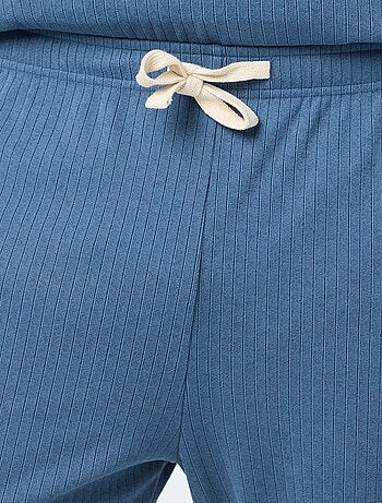 Conjunto de pijama comprido em malha ultra macia - 2 peças
