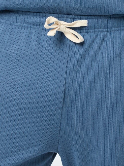 Conjunto de pijama comprido em malha ultra suave - 2 peças - Kiabi