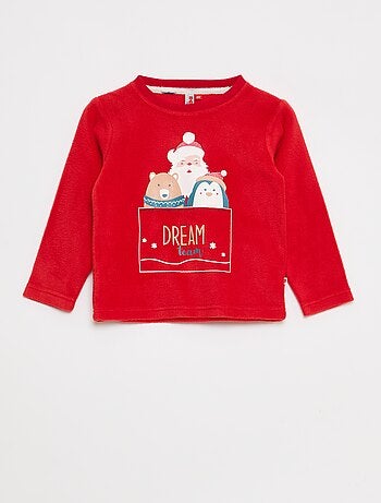 Conjunto de pijama comprido em micropolar - 2 peças