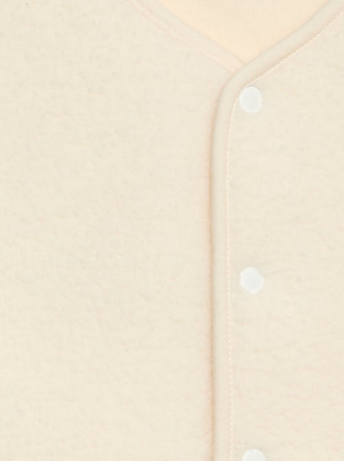 Conjunto de pijama comprido em moletom + colete sem mangas efeito borreguito - 3 peças - Kiabi