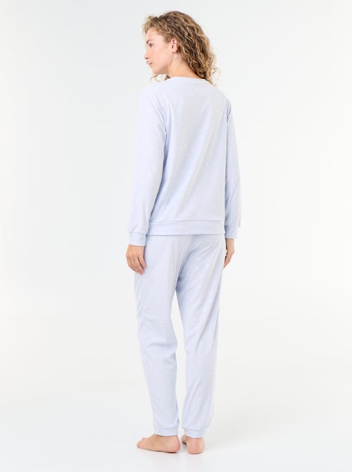 Conjunto de pijama comprido em polar - 2 peças - Kiabi Conjunto de pijama comprido em polar - 2 peças - Kiabi