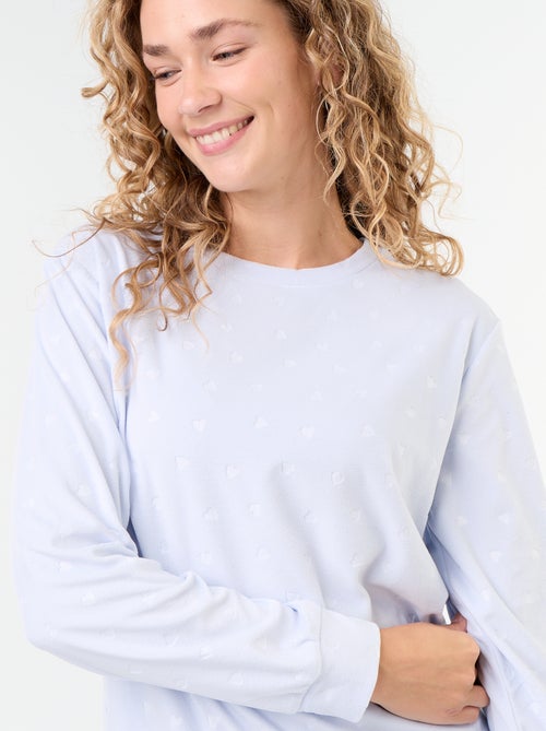 Conjunto de pijama comprido em polar - 2 peças - Kiabi Conjunto de pijama comprido em polar - 2 peças - Kiabi