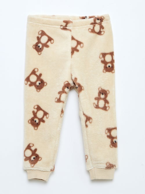 Conjunto de pijama comprido em polar - 2 peças - Kiabi