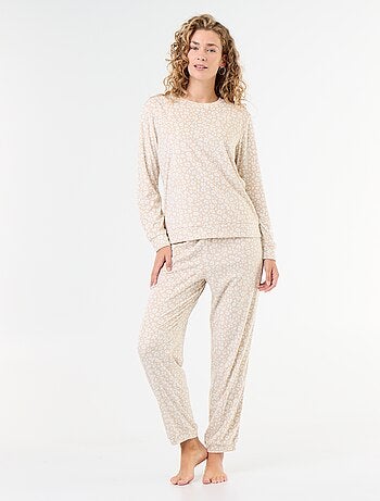 Conjunto de pijama comprido em polar - 2 peças