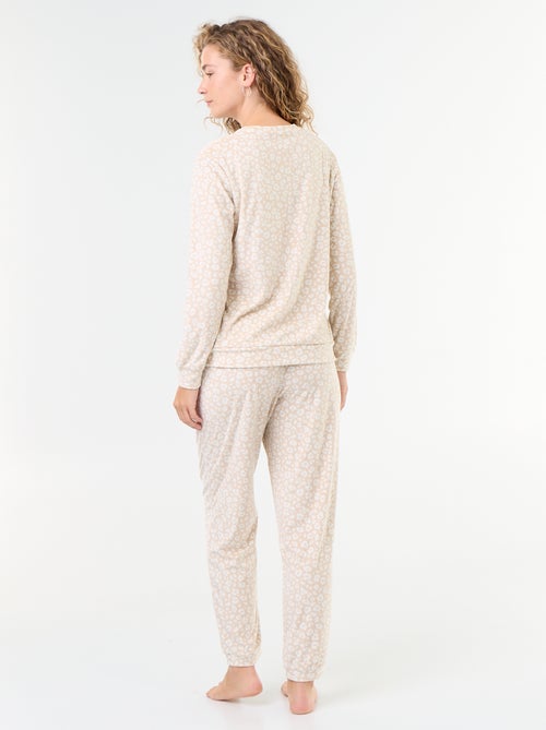 Conjunto de pijama comprido em polar - 2 peças - Kiabi Conjunto de pijama comprido em polar - 2 peças - Kiabi