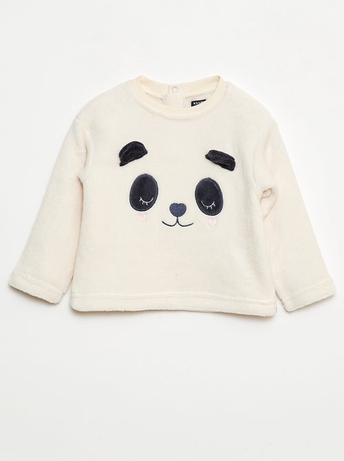 Conjunto de pijama comprido em polar - 2 peças - Kiabi