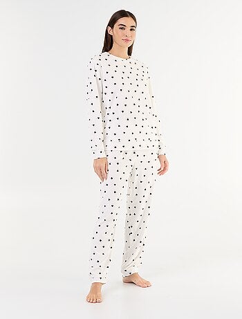 Conjunto de pijama comprido em polar - 2 peças
