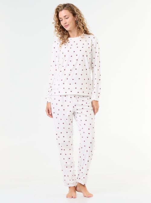 Conjunto de pijama comprido em polar - 2 peças - Kiabi Conjunto de pijama comprido em polar - 2 peças - Kiabi
